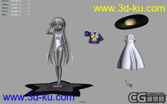 3D打印模型无敌幸运星——MAYA版可爱小萝莉五只的图片