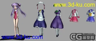 3D打印模型无敌幸运星——MAYA版可爱小萝莉五只的图片