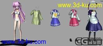 3D打印模型无敌幸运星——MAYA版可爱小萝莉五只的图片