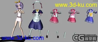 3D打印模型无敌幸运星——MAYA版可爱小萝莉五只的图片