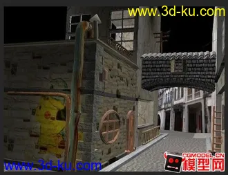 3D打印模型街道场景的图片