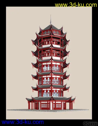 3D打印模型古建 塔的图片