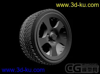 3D打印模型超酷跑车。轮胎的图片