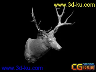 3D打印模型鹿头的图片