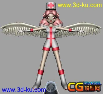 3D打印模型长翅膀的护士mm的图片