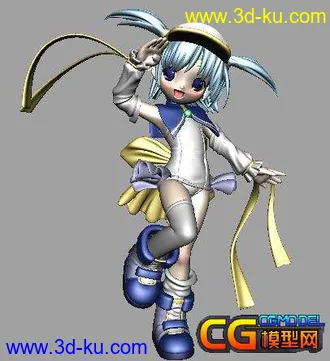 3D打印模型萌单——MAYA版可爱小萝莉两只的图片