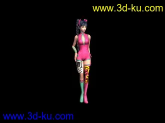 3D打印模型漂亮酒娘带动作的图片