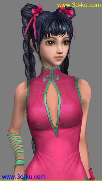 3D打印模型漂亮酒娘带动作的图片