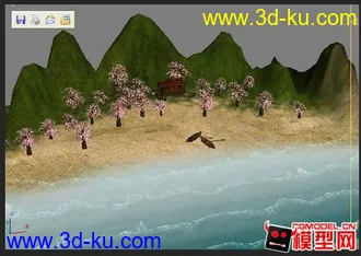 3D打印模型桃花岛美丽的风景的图片