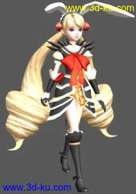 3D打印模型可爱兔女郎小萝莉走路动画的图片