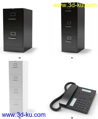 办公室设备模型大集合的图片