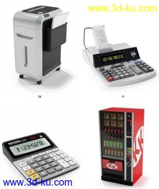 办公室设备模型大集合的图片