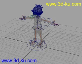 3D打印模型女孩 骨骼绑定的图片