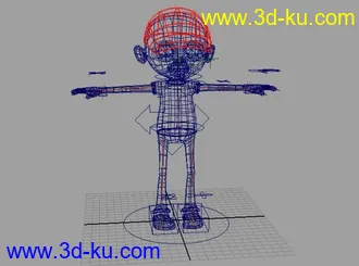 3D打印模型boy 骨骼绑定的图片