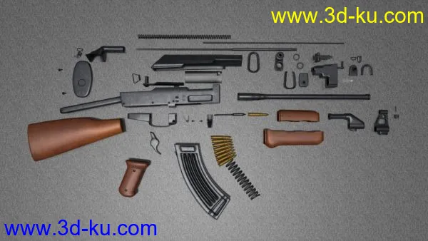 AK47高模，零件可拆卸额~模型的图片2