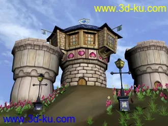 3D打印模型q版低模场景  贴图手绘练习作品 欢迎大家批评指正的图片