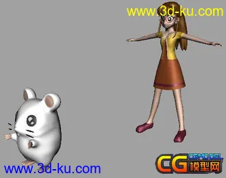 3D打印模型少女和她的怪宠的图片