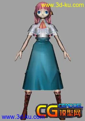 3D打印模型西部风格的少女的图片