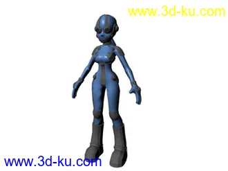 3D打印模型给你们个带绑定的女机器人吧的图片