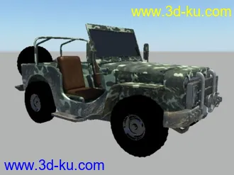 3D打印模型吉普车型号未知，带绑定，可以满足各种动画需要。的图片
