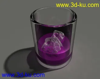 3D打印模型材质类水杯和冰块的图片
