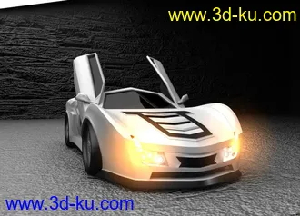 3D打印模型新概念车的图片