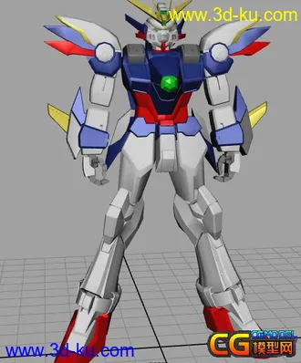 3D打印模型刚做的一个高达作业（补上了通用的obj格式）的图片