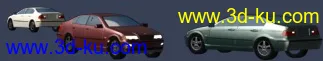3D打印模型汽车简模三款的图片
