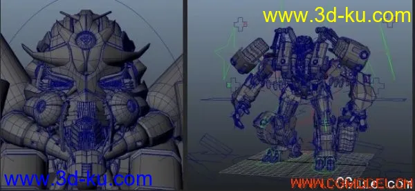 maya超级无敌机器人模型的图片1