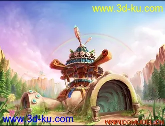 3D打印模型Q版场景的图片