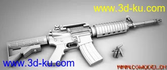 M4A1 MAYA枪模型的图片