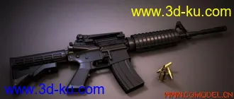 M4A1 MAYA枪模型的图片