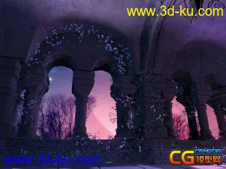 古堡的一角maya模型下载的图片