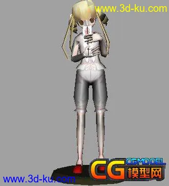 3D打印模型拿鲜花的女孩的图片