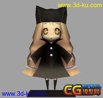 3D打印模型可爱的Q版女娃的图片