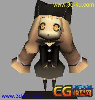 3D打印模型可爱的Q版女娃的图片