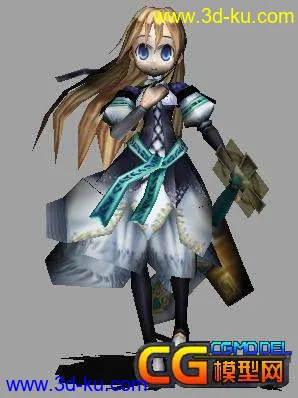 3D打印模型耍剑的少女的图片