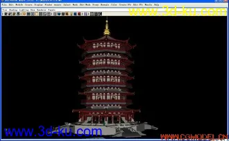 炯炯宝塔MAYA 2010 模型的图片