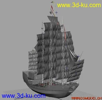 一艘船的maya 09 精美模型的图片