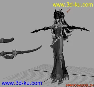 超精细女战士MAYA09 模型的图片