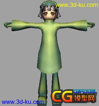 3D打印模型害羞的绿裙小萝莉的图片