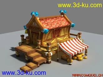 3D打印模型卡通木屋的图片