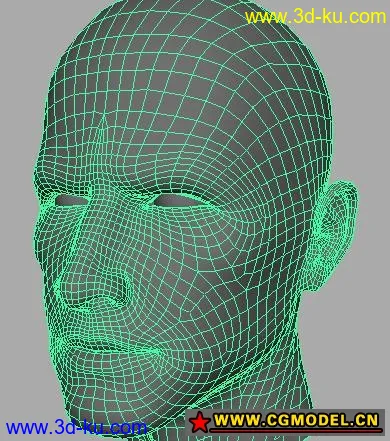 maya人头模型的图片1