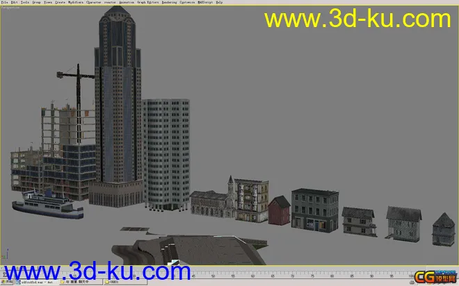 《极品飞车12》绝对原创.里边的楼房建筑，模型的图片1