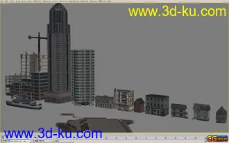 3D打印模型《极品飞车12》绝对原创.里边的楼房建筑，的图片