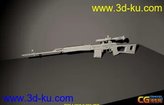 3D打印模型无聊做的的一把79式狙击步枪。的图片