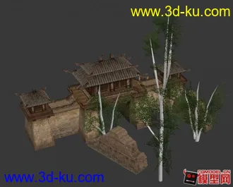 3D打印模型[古代场景] 《赤壁》一个古建筑的图片
