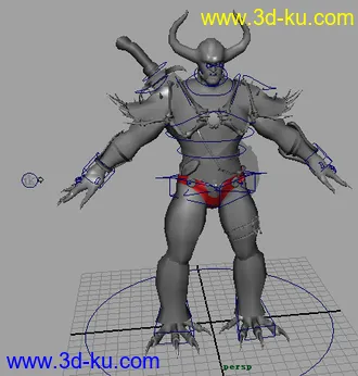 3D打印模型魔兽牛头人游戏角色绑定——外文网的图片