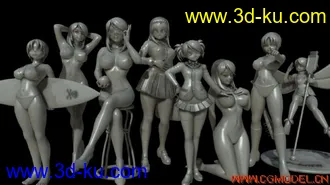 一群好看女孩的模型的图片