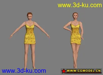 3D打印模型一个有走猫步动作的。一个没动作。但有骨骼系统的图片